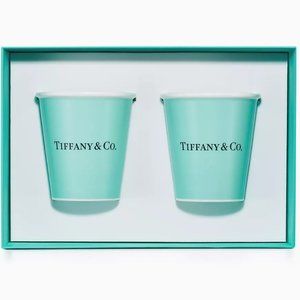 Iconic Tiffany Bone China Coffee Cups, Set of 2 - FREE SHIPPING
